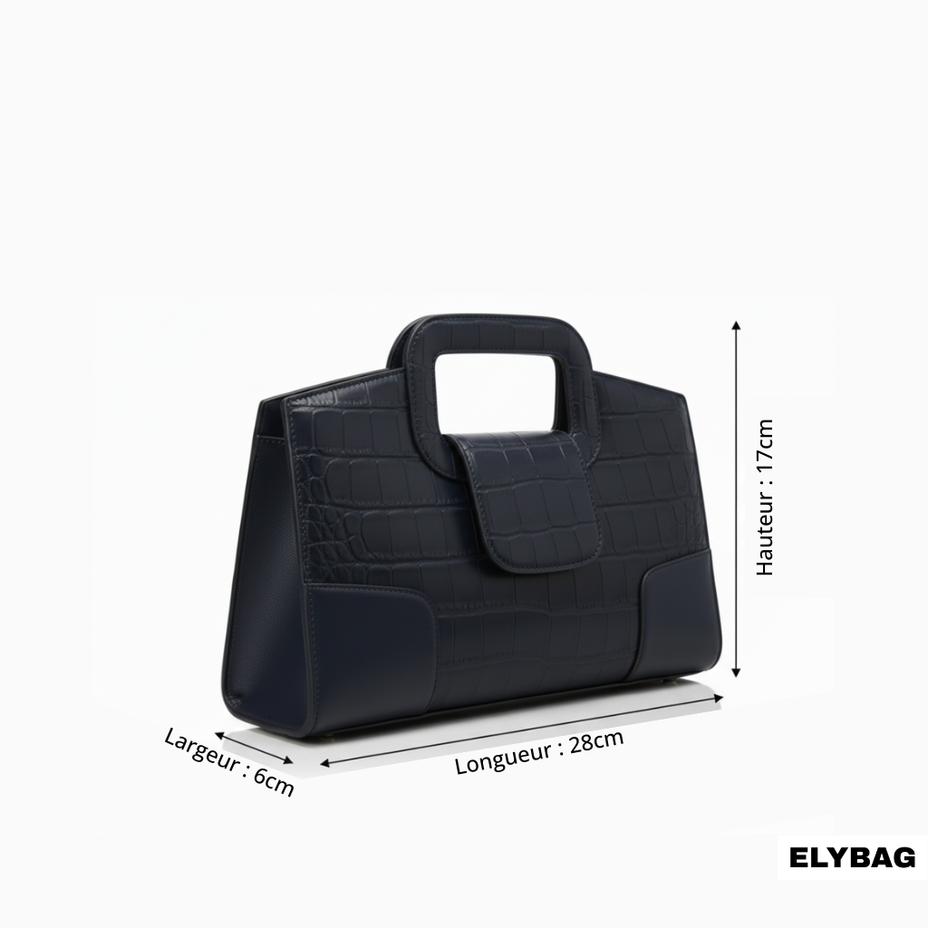 Sac à main en cuir dentelé