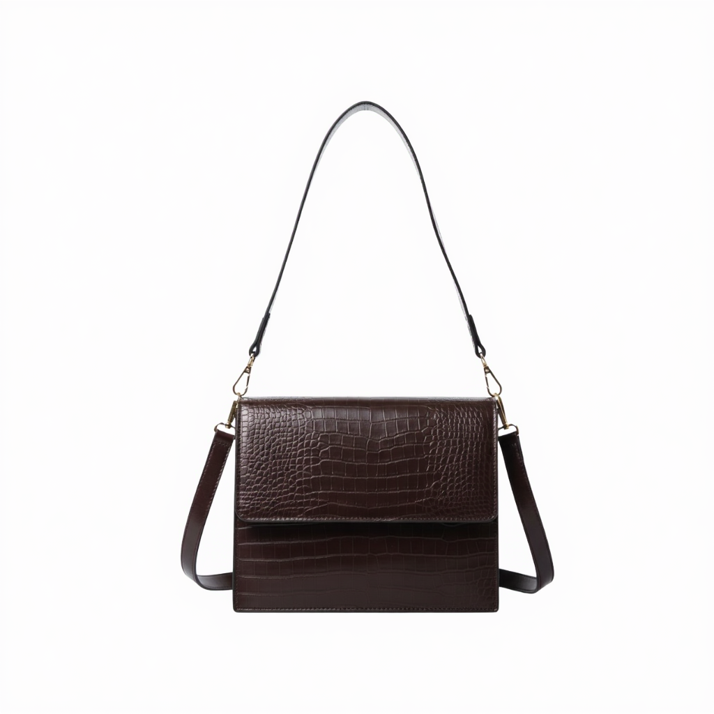 Sac à Main cuir Femme  effet croco– Souple & Élégant (5,2 L)