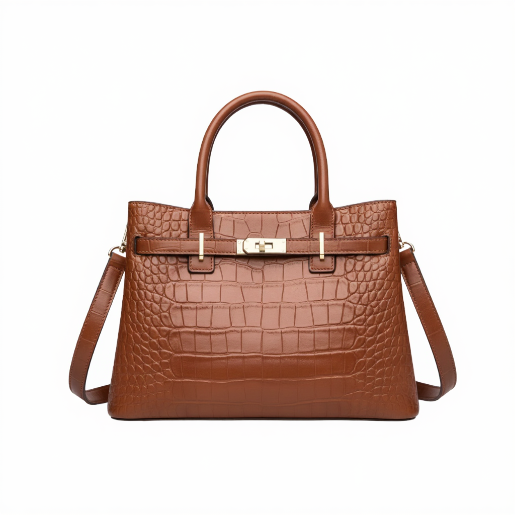 Sac à Main cuir Femme Croco – Grand Format Structuré & Bandoulière