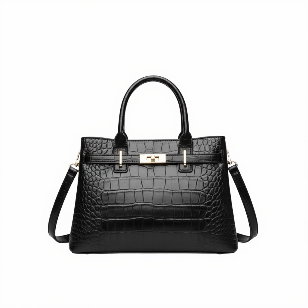Sac à Main cuir Femme Croco – Grand Format Structuré & Bandoulière